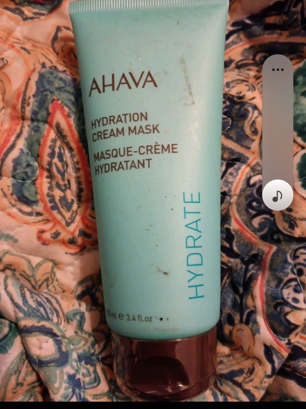 AHAVA, Hydration Cream Mask, Aloe, Face, Unisex, New Sealed 3.4 Ounce